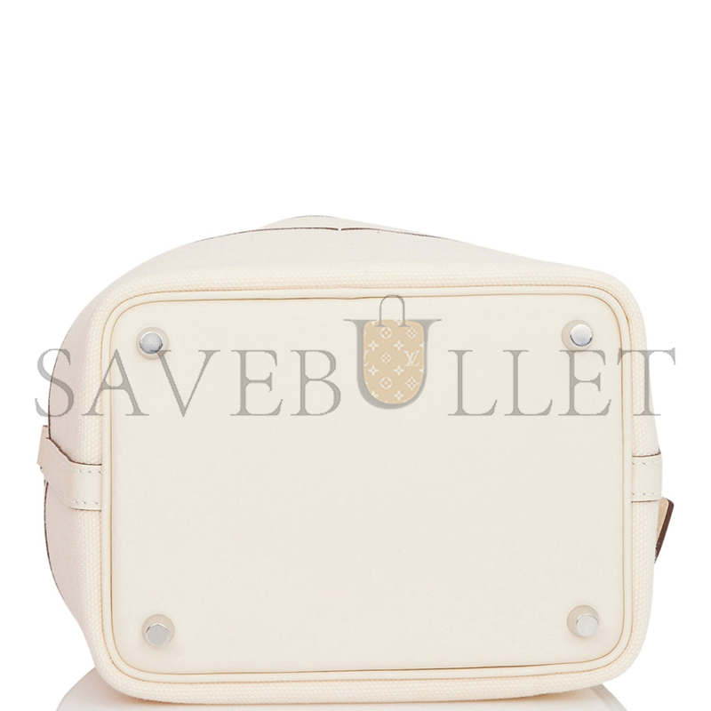 H**me5 picotin cargo 18 nata swift and toile canvas palladium hardware (18*18*13cm)